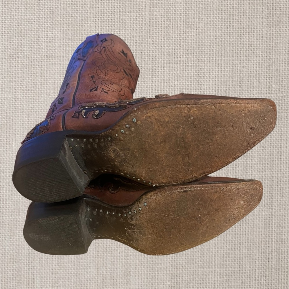 Cowboy Pro Handmade Leather Artisanship Western Cowboy Boots. SZ 8.5 - Picture 8 of 10